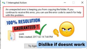 Unexpected Error Keeping You from Copying the File